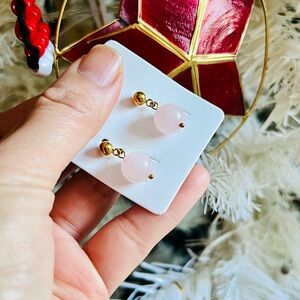 Handmade Natural Stone Earrings Stainless Steel